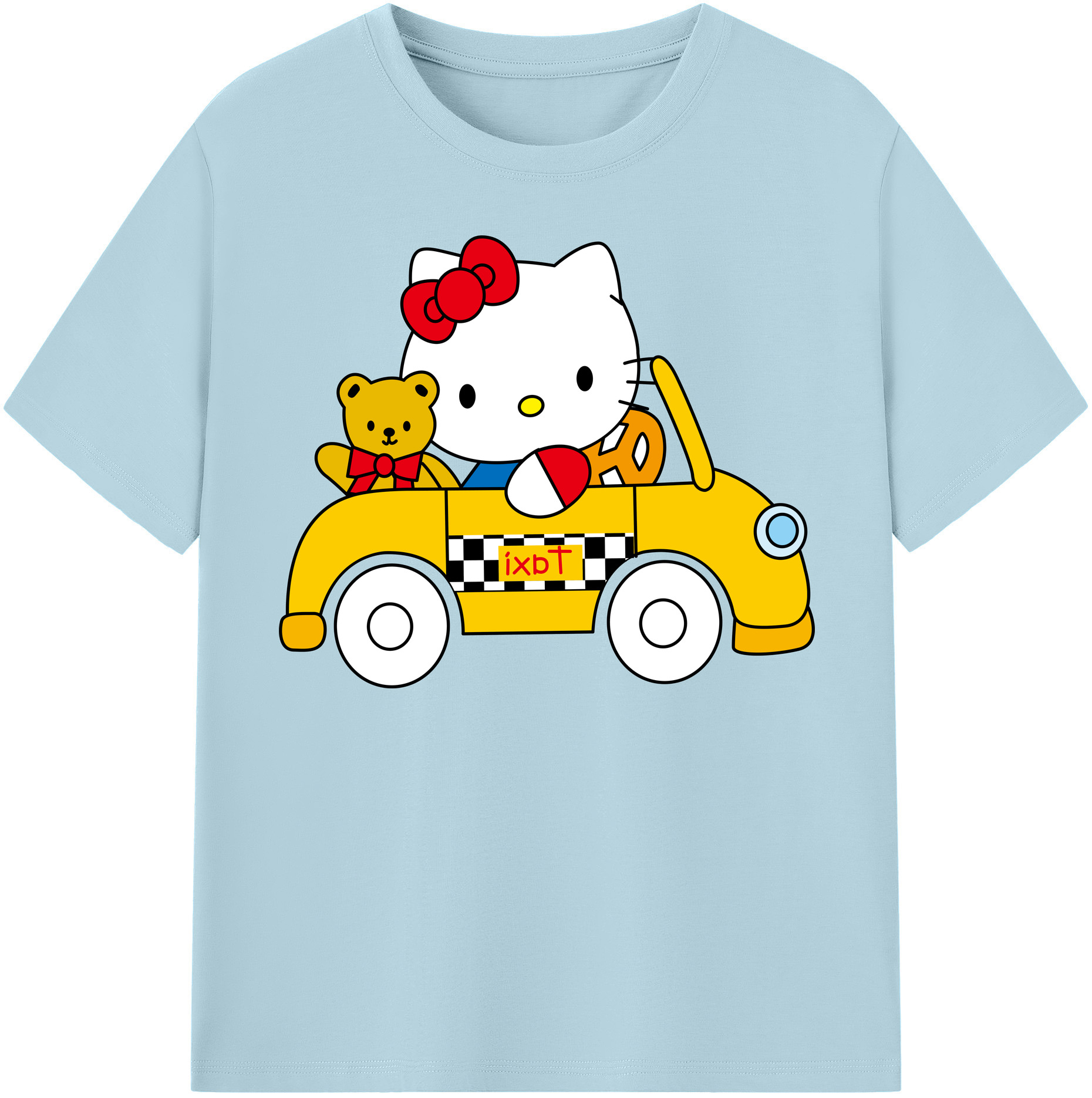 （画像用） Hello Kitty ハローキティ 綿100％半袖Tシャツ（フロントプリント）